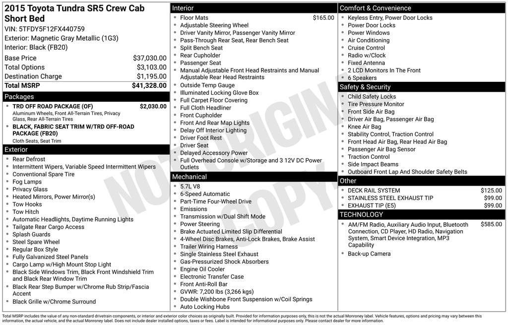 toyota tundra 2015 5TFDY5F12FX440759 image toyota tundra 2015 5TFDY5F12FX440759 image