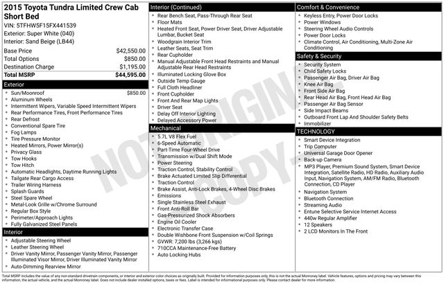 toyota tundra 2015 5TFHW5F15FX441539 image toyota tundra 2015 5TFHW5F15FX441539 image