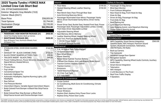 toyota tundra 2025 5TFWC5AB5SX003985 image toyota tundra 2025 5TFWC5AB5SX003985 image