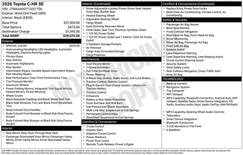 toyota c-hr 2026 JTMAAAAD1TJ021706 image toyota c-hr 2026 JTMAAAAD1TJ021706 image