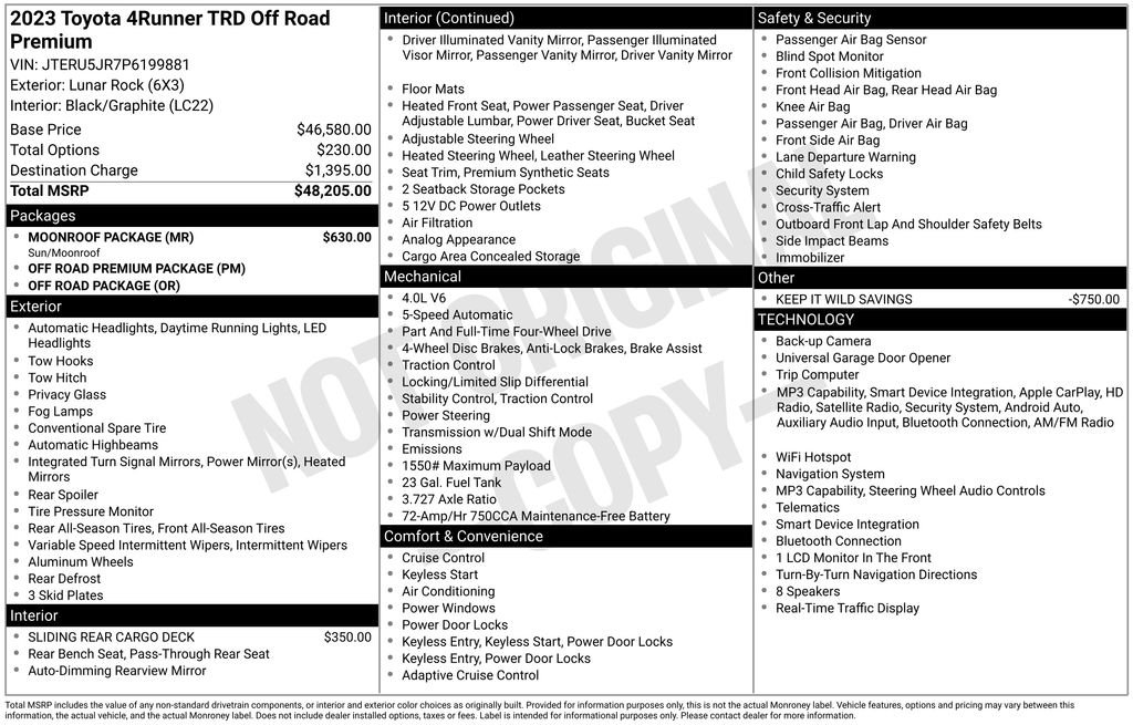 toyota 4runner 2023 JTERU5JR7P6199881 image toyota 4runner 2023 JTERU5JR7P6199881 image