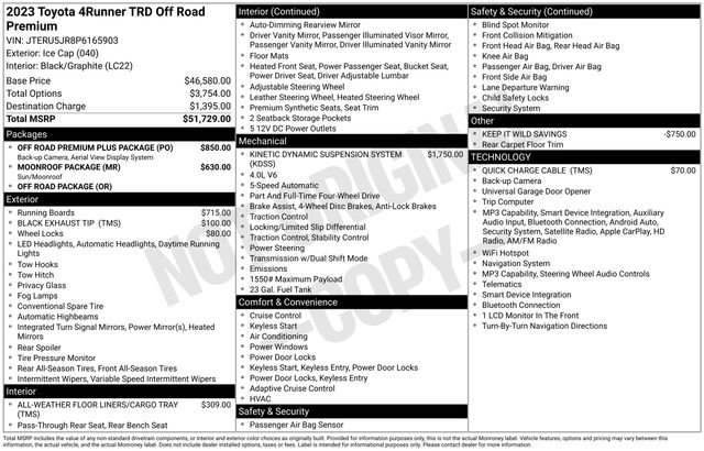 toyota 4runner 2023 JTERU5JR8P6165903 image toyota 4runner 2023 JTERU5JR8P6165903 image