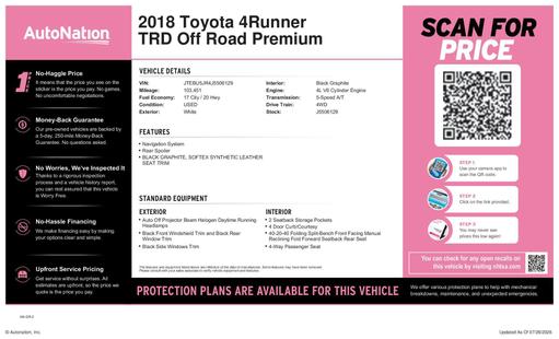 toyota 4runner 2018 JTEBU5JR4J5506129 image toyota 4runner 2018 JTEBU5JR4J5506129 image