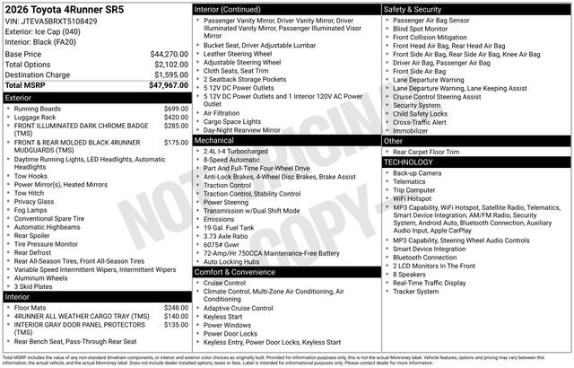 toyota 4runner 2026 JTEVA5BRXT5108429 image toyota 4runner 2026 JTEVA5BRXT5108429 image