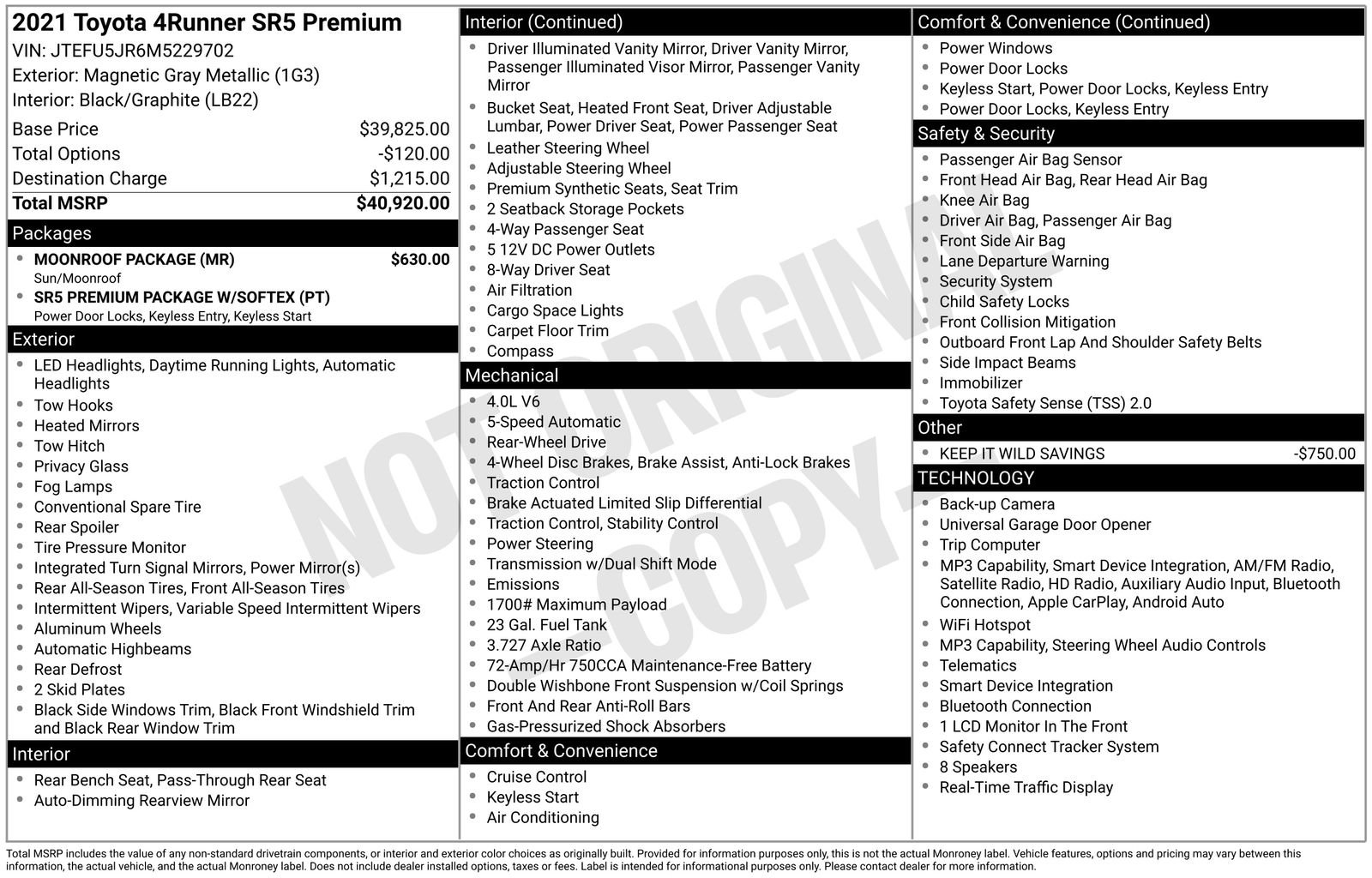 toyota 4runner 2021 JTEFU5JR6M5229702 image toyota 4runner 2021 JTEFU5JR6M5229702 image