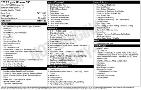toyota 4runner 2025 JTEVA5BR9S5060291 image toyota 4runner 2025 JTEVA5BR9S5060291 image