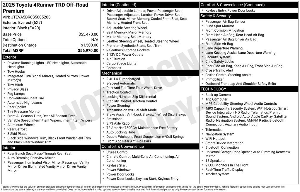 toyota 4runner 2025 JTEVA5BR8S5005203 image toyota 4runner 2025 JTEVA5BR8S5005203 image
