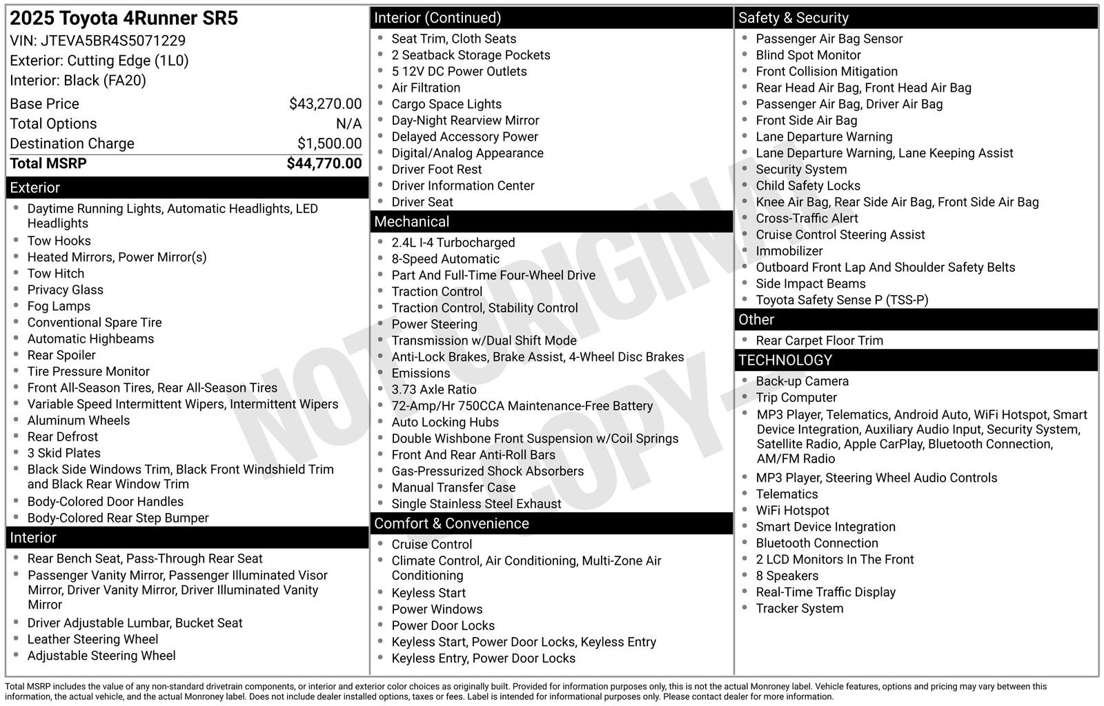 toyota 4runner 2025 JTEVA5BR4S5071229 image toyota 4runner 2025 JTEVA5BR4S5071229 image