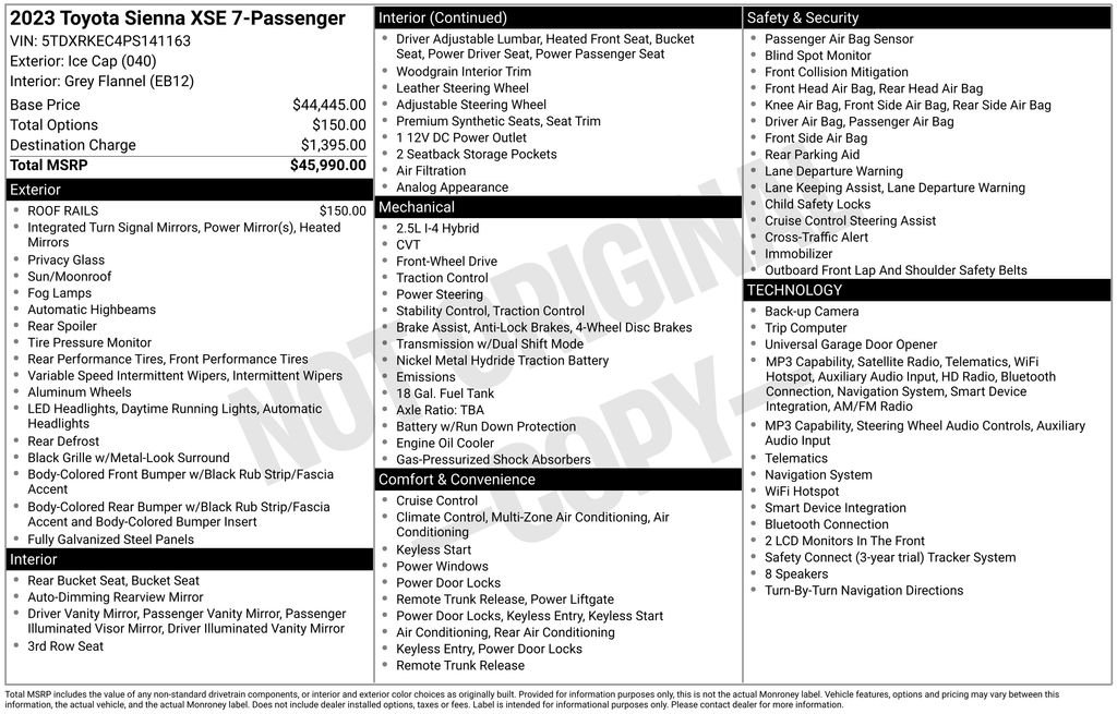 toyota sienna 2023 5TDXRKEC4PS141163 image toyota sienna 2023 5TDXRKEC4PS141163 image