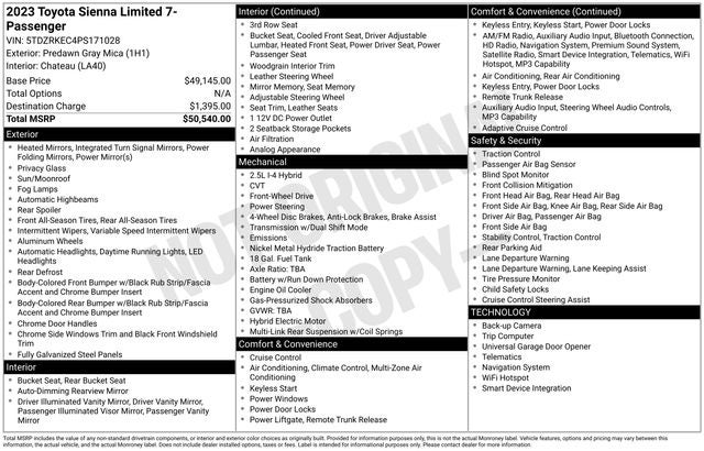 toyota sienna 2023 5TDZRKEC4PS171028 image toyota sienna 2023 5TDZRKEC4PS171028 image