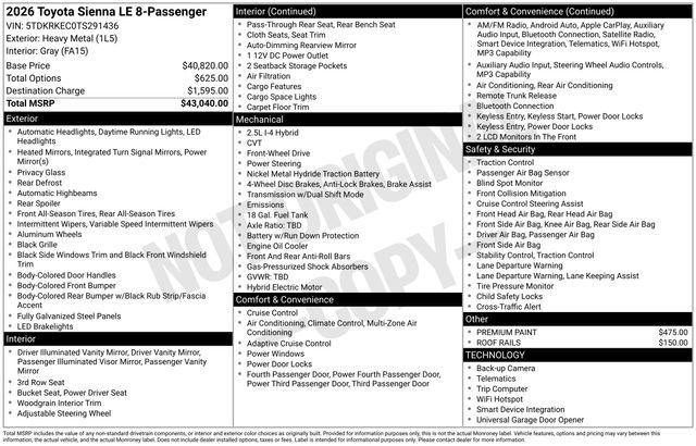 toyota sienna 2026 5TDKRKEC0TS291436 image toyota sienna 2026 5TDKRKEC0TS291436 image