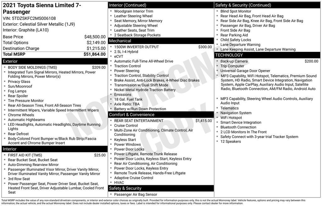 toyota sienna 2021 5TDZSKFC2MS006108 image toyota sienna 2021 5TDZSKFC2MS006108 image