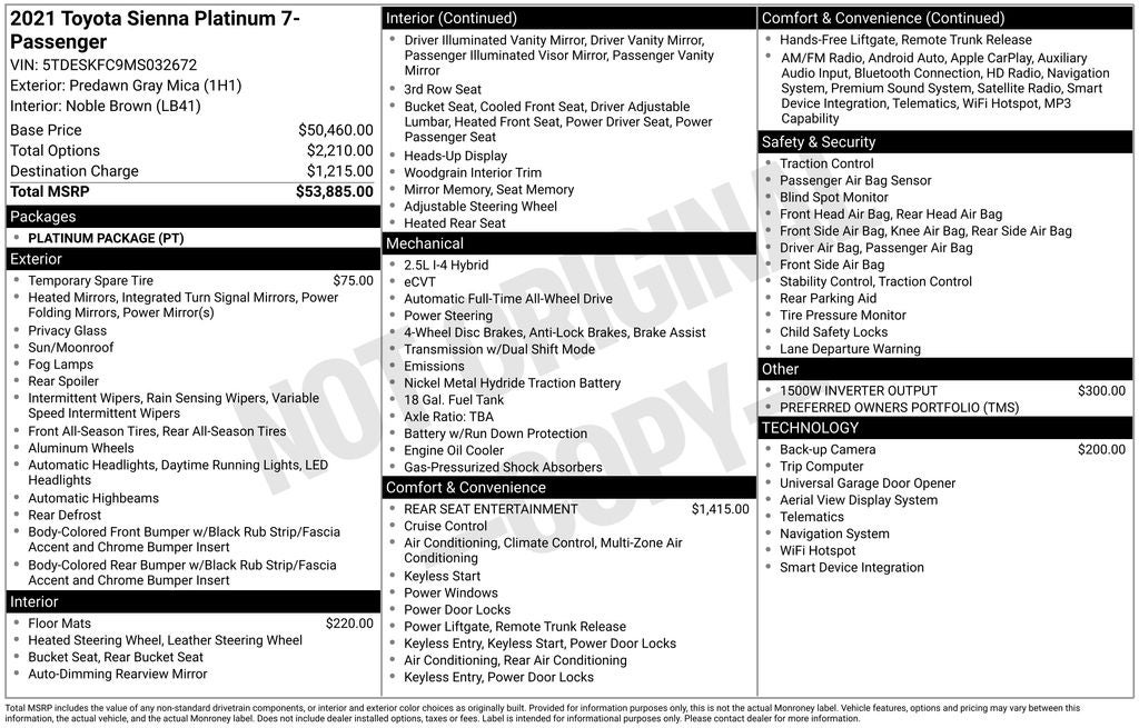 toyota sienna 2021 5TDESKFC9MS032672 image toyota sienna 2021 5TDESKFC9MS032672 image