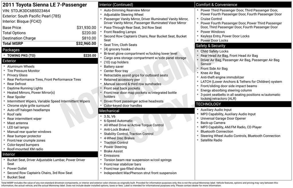 toyota sienna 2011 5TDJK3DC6BS023464 image toyota sienna 2011 5TDJK3DC6BS023464 image