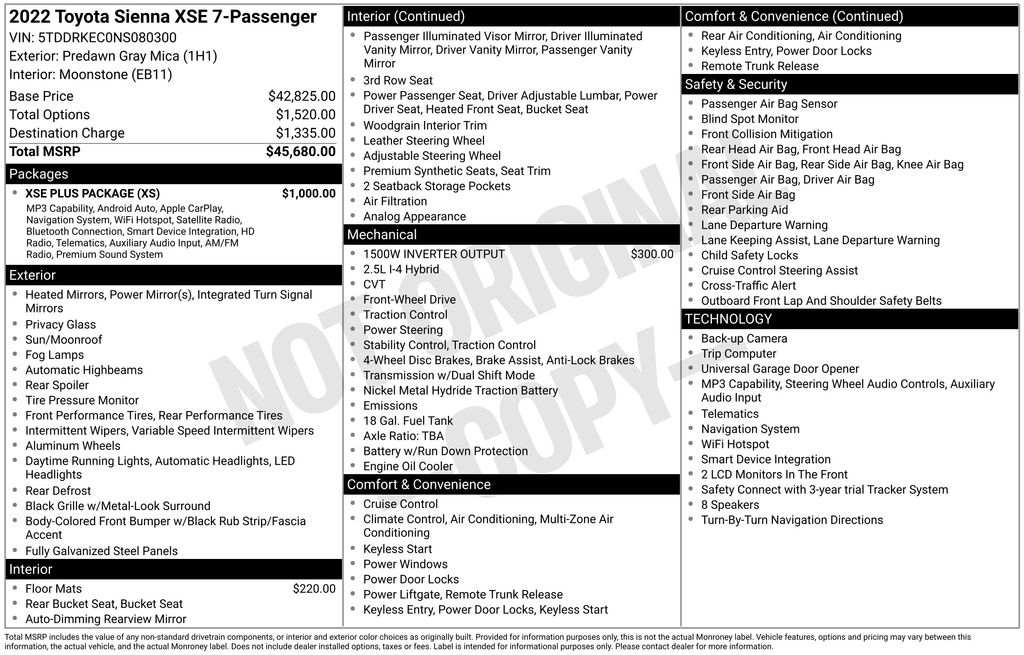 toyota sienna 2022 5TDDRKEC0NS080300 image toyota sienna 2022 5TDDRKEC0NS080300 image
