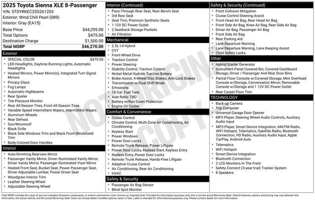 toyota sienna 2025 5TDYRKEC2SS261203 image