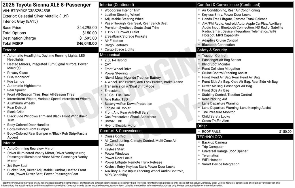 toyota sienna 2025 5TDYRKEC3SS254535 image toyota sienna 2025 5TDYRKEC3SS254535 image