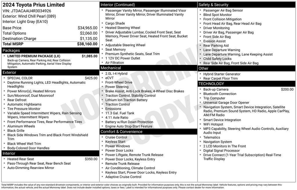 toyota prius 2024 JTDACAAU4R3034926 image toyota prius 2024 JTDACAAU4R3034926 image