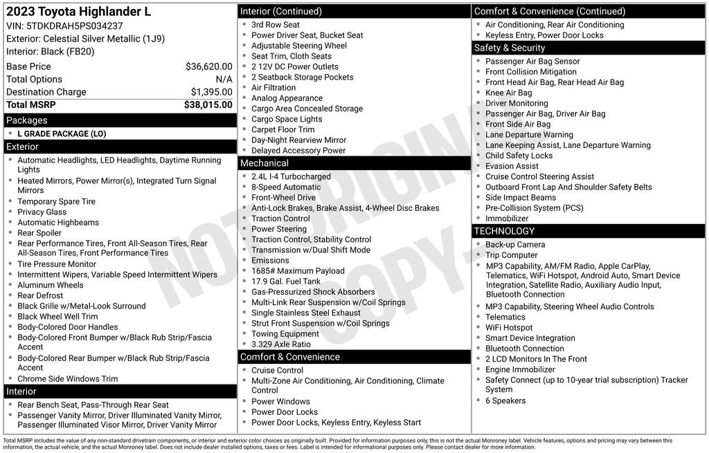 toyota highlander 2023 5TDKDRAH5PS034237 image toyota highlander 2023 5TDKDRAH5PS034237 image