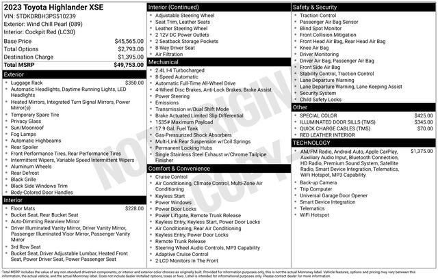 toyota highlander 2023 5TDKDRBH3PS510239 image toyota highlander 2023 5TDKDRBH3PS510239 image