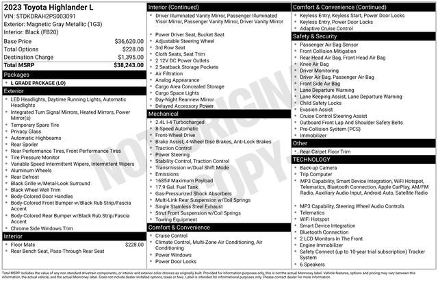 toyota highlander 2023 5TDKDRAH2PS003091 image toyota highlander 2023 5TDKDRAH2PS003091 image