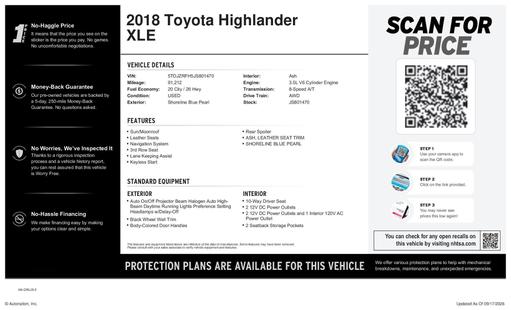 toyota highlander 2018 5TDJZRFH5JS801470 image toyota highlander 2018 5TDJZRFH5JS801470 image