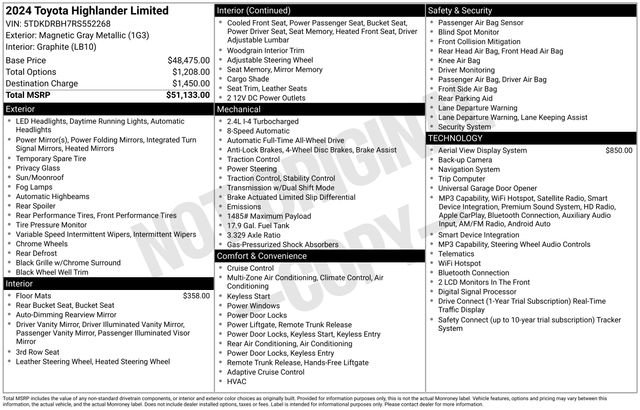toyota highlander 2024 5TDKDRBH7RS552268 image toyota highlander 2024 5TDKDRBH7RS552268 image