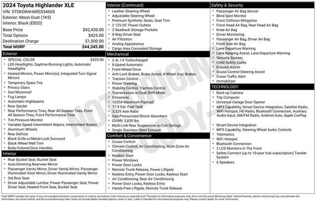 toyota highlander 2024 5TDKDRAH6RS534605 image toyota highlander 2024 5TDKDRAH6RS534605 image