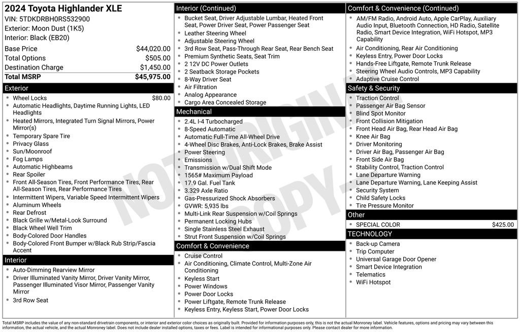 toyota highlander 2024 5TDKDRBH0RS532900 image toyota highlander 2024 5TDKDRBH0RS532900 image