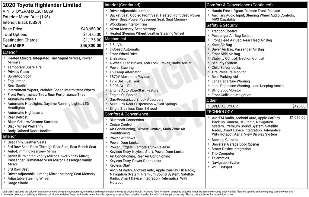toyota highlander 2020 5TDYZRAHXLS016029 image toyota highlander 2020 5TDYZRAHXLS016029 image