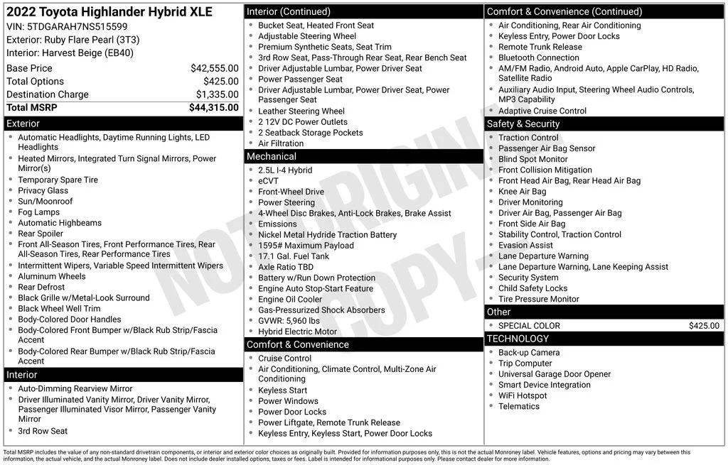 toyota highlander 2022 5TDGARAH7NS515599 image toyota highlander 2022 5TDGARAH7NS515599 image