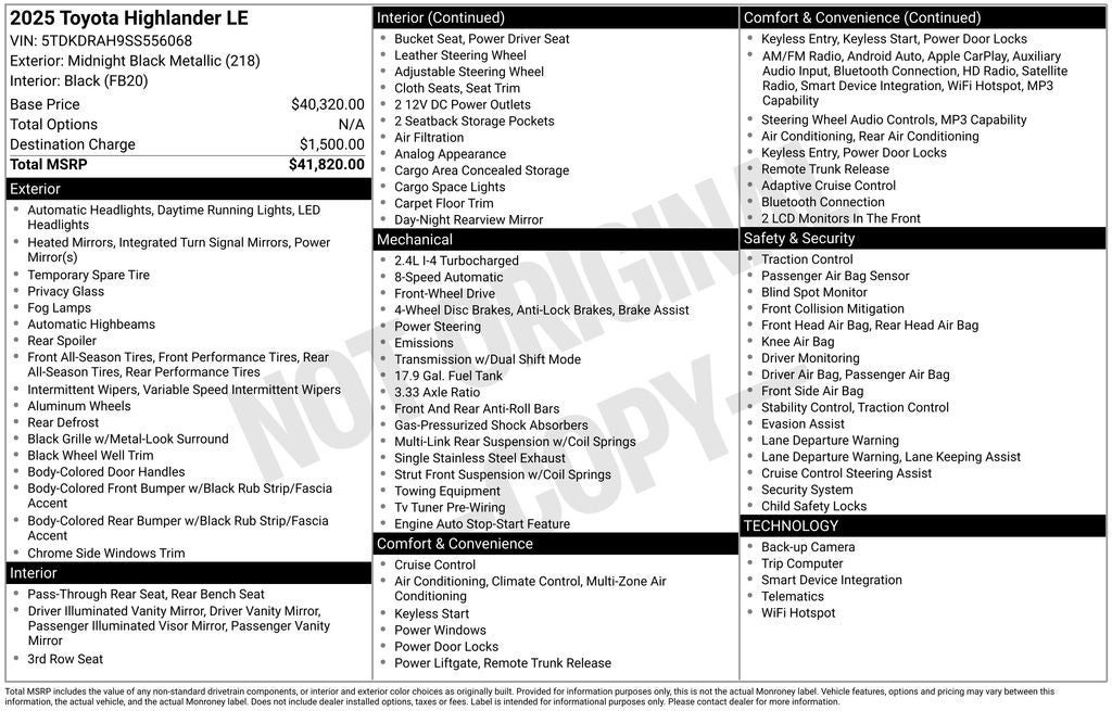 toyota highlander 2025 5TDKDRAH9SS556068 image toyota highlander 2025 5TDKDRAH9SS556068 image