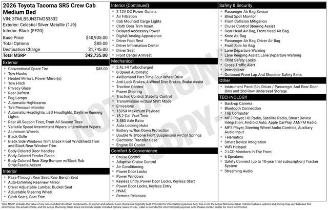 toyota tacoma 2026 3TMLB5JN3TM253832 image toyota tacoma 2026 3TMLB5JN3TM253832 image