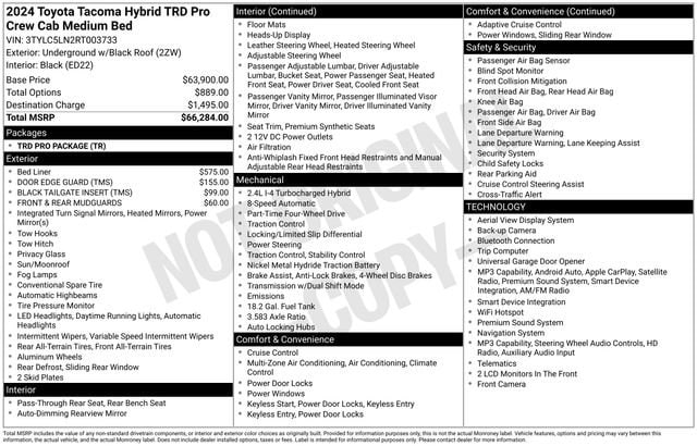 toyota tacoma 2024 3TYLC5LN2RT003733 image toyota tacoma 2024 3TYLC5LN2RT003733 image