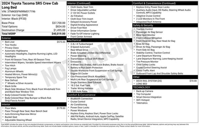 toyota tacoma 2024 3TMKB5FN9RM017196 image toyota tacoma 2024 3TMKB5FN9RM017196 image