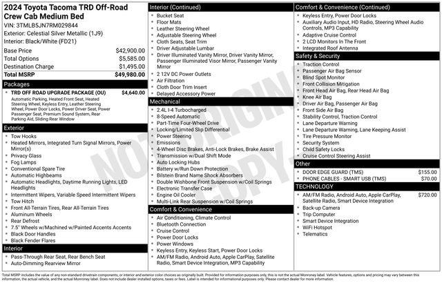 toyota tacoma 2024 3TMLB5JN7RM029844 image toyota tacoma 2024 3TMLB5JN7RM029844 image