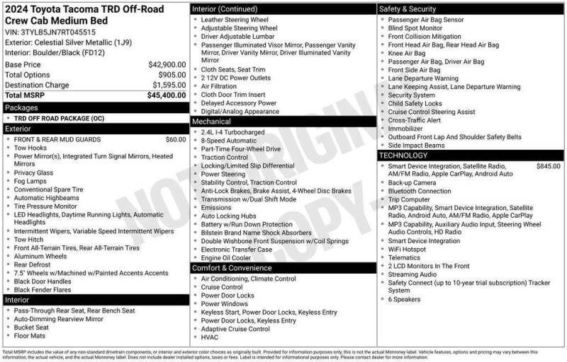 toyota tacoma 2024 3TYLB5JN7RT045515 image toyota tacoma 2024 3TYLB5JN7RT045515 image