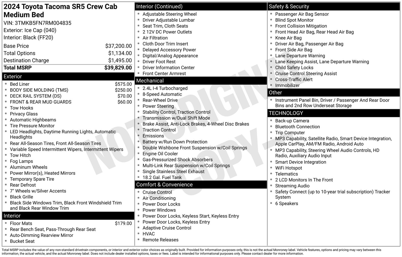 toyota tacoma 2024 3TMKB5FN7RM004835 image toyota tacoma 2024 3TMKB5FN7RM004835 image