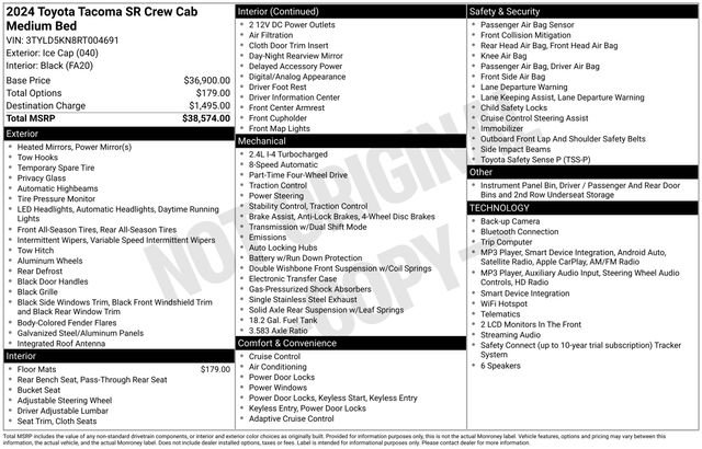 toyota tacoma 2024 3TYLD5KN8RT004691 image toyota tacoma 2024 3TYLD5KN8RT004691 image