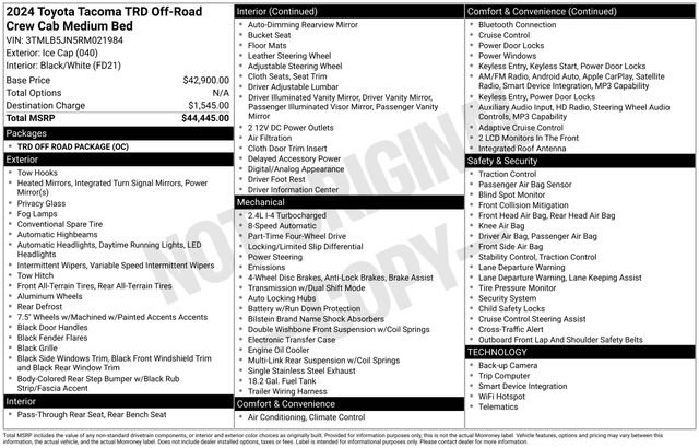 toyota tacoma 2024 3TMLB5JN5RM021984 image toyota tacoma 2024 3TMLB5JN5RM021984 image
