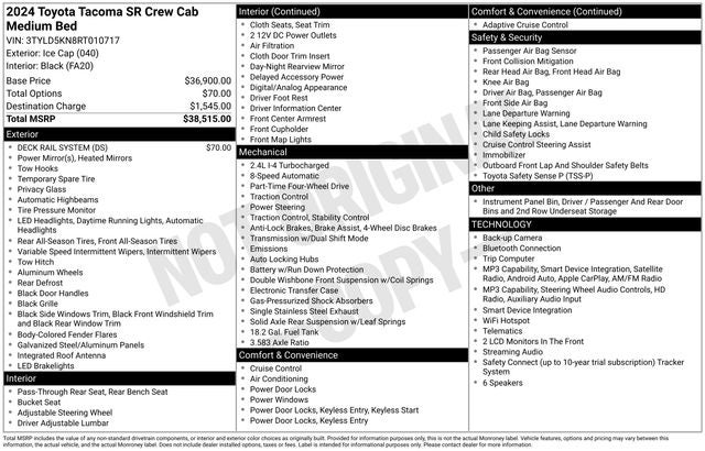 toyota tacoma 2024 3TYLD5KN8RT010717 image toyota tacoma 2024 3TYLD5KN8RT010717 image