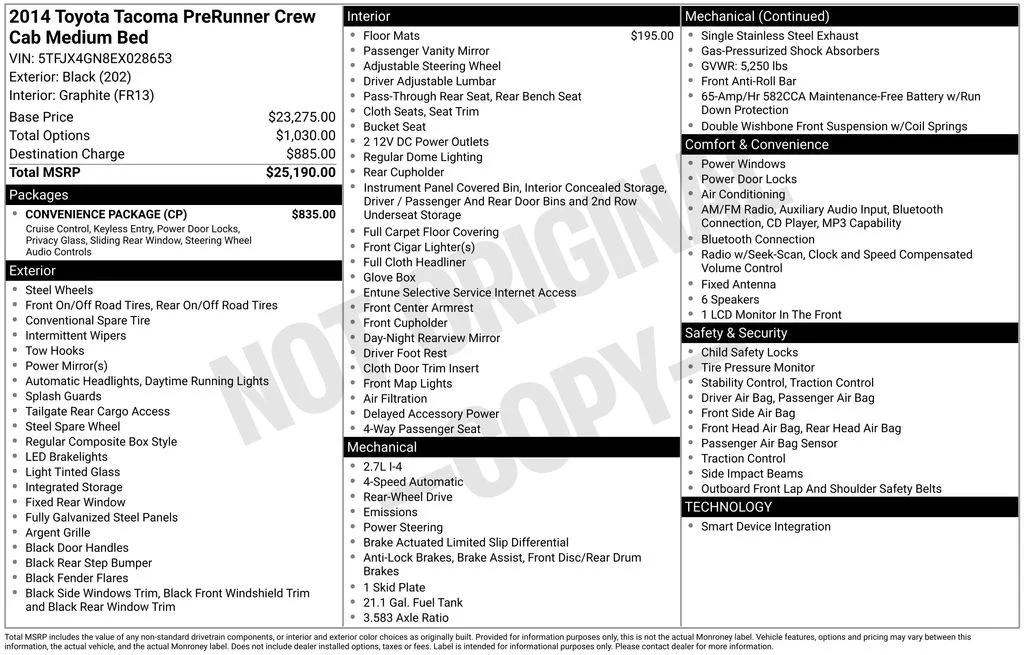 toyota tacoma 2014 5TFJX4GN8EX028653 image toyota tacoma 2014 5TFJX4GN8EX028653 image