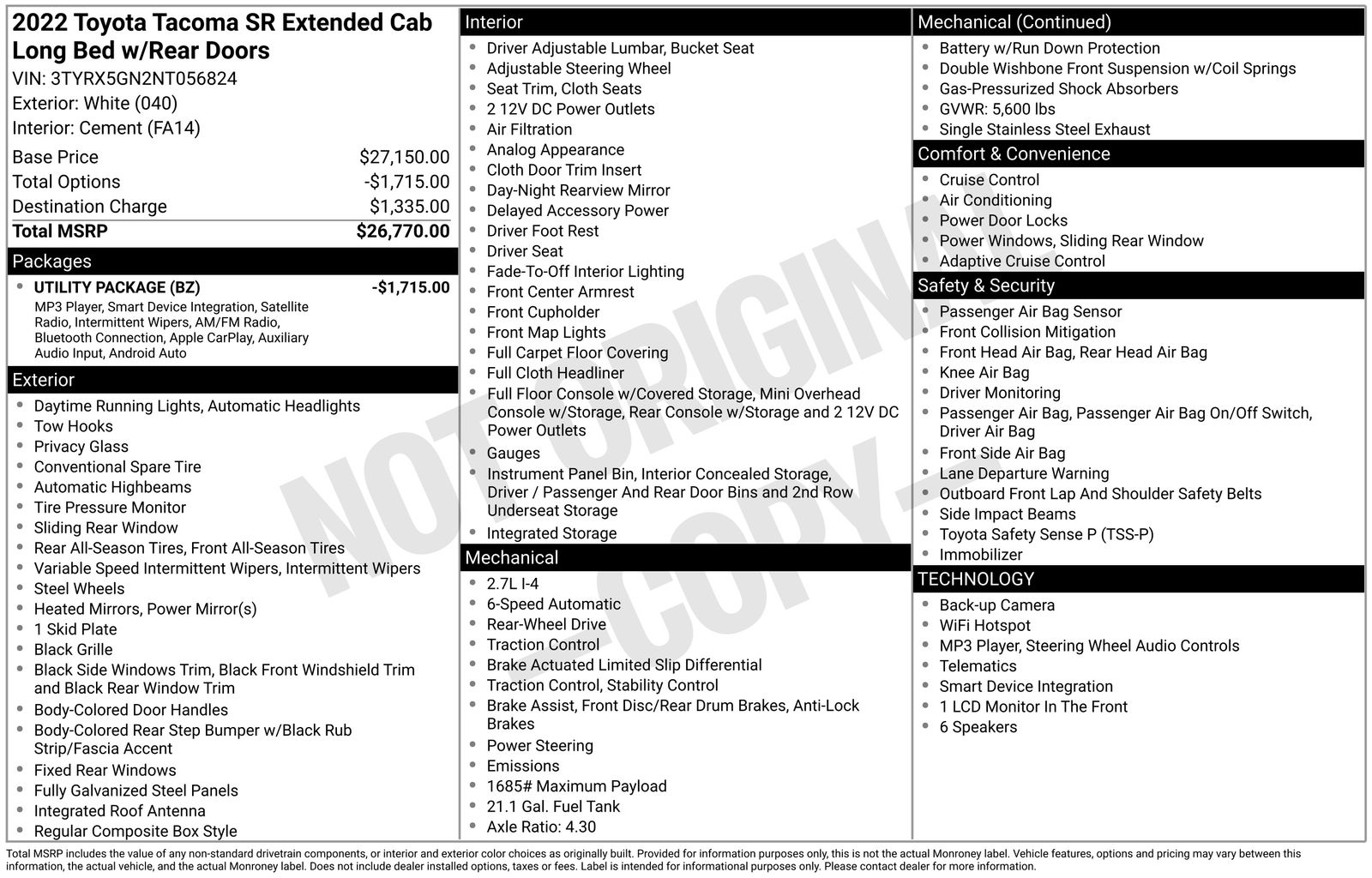 toyota tacoma 2022 3TYRX5GN2NT056824 image toyota tacoma 2022 3TYRX5GN2NT056824 image