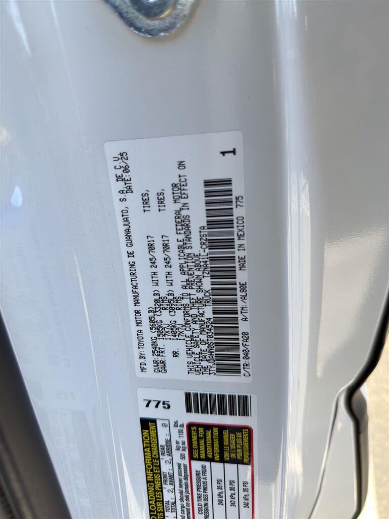 toyota tacoma 2025 3TYJDAHN0ST034524 image toyota tacoma 2025 3TYJDAHN0ST034524 image