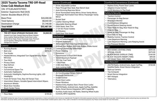 toyota tacoma 2025 3TYLB5JN2ST079951 image toyota tacoma 2025 3TYLB5JN2ST079951 image