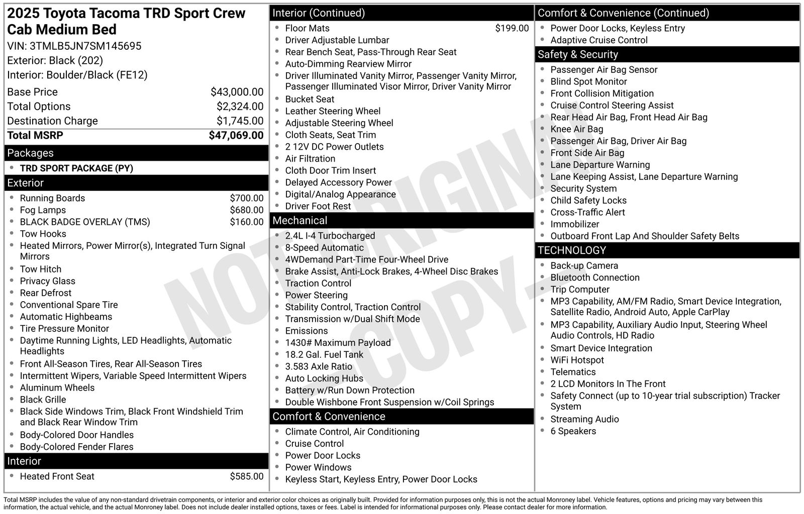 toyota tacoma 2025 3TMLB5JN7SM145695 image toyota tacoma 2025 3TMLB5JN7SM145695 image