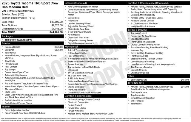 toyota tacoma 2025 3TMKB5FN4SM029326 image toyota tacoma 2025 3TMKB5FN4SM029326 image