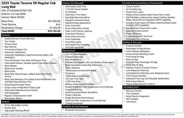 toyota tacoma 2025 3TYJDAHN1ST021720 image toyota tacoma 2025 3TYJDAHN1ST021720 image