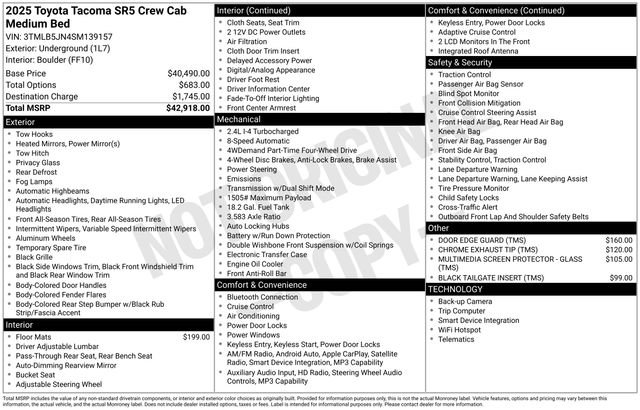 toyota tacoma 2025 3TMLB5JN4SM139157 image toyota tacoma 2025 3TMLB5JN4SM139157 image