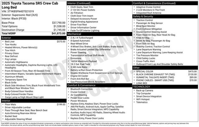toyota tacoma 2025 3TYKB5FN4ST021019 image toyota tacoma 2025 3TYKB5FN4ST021019 image